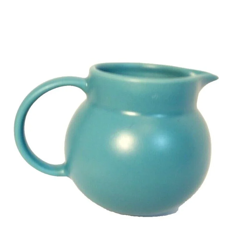 Corelle Coordinates Stoneware Pitcher/Vase Turquoise Blue 2.5